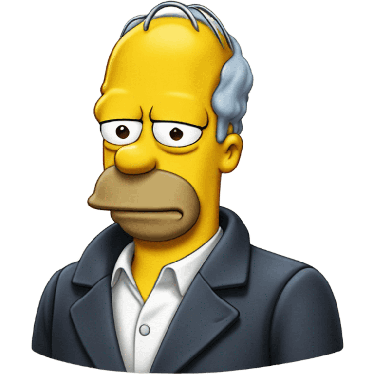 Homer Simpson  avec plus de cheveux  emoji