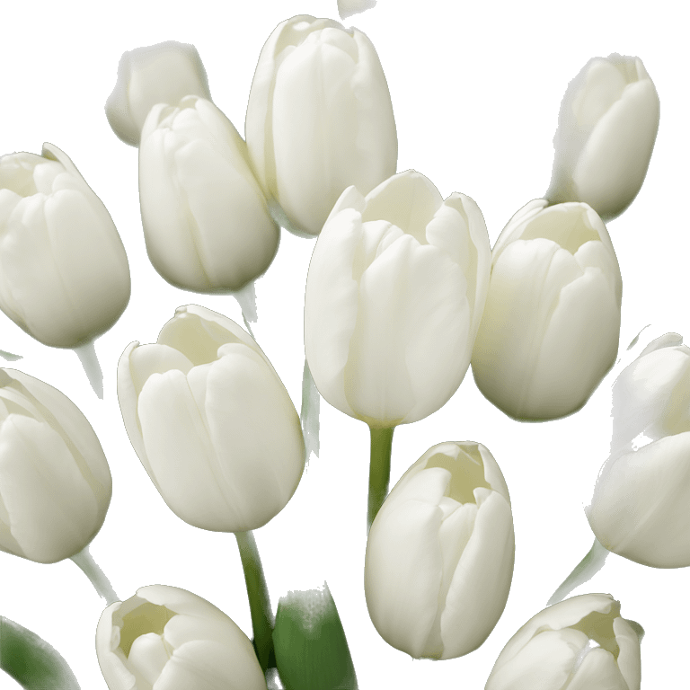 white tulips emoji