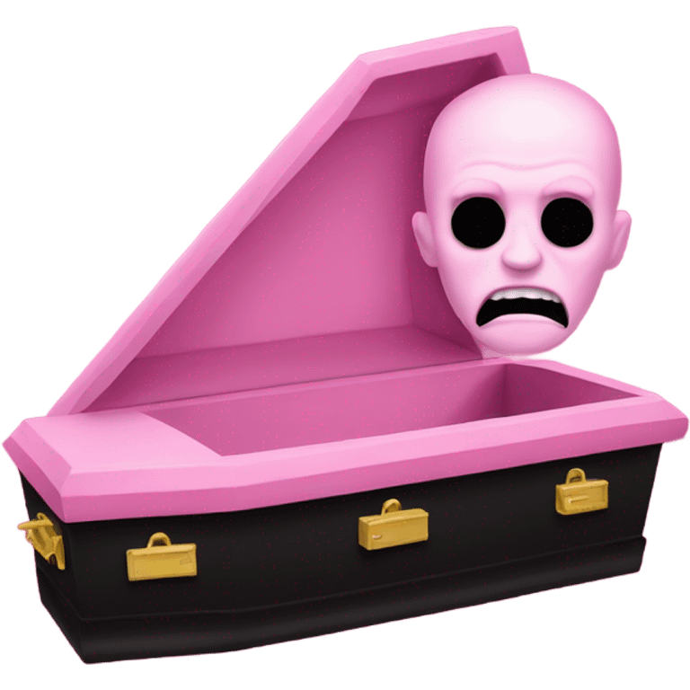 Pink vampire coffin emoji