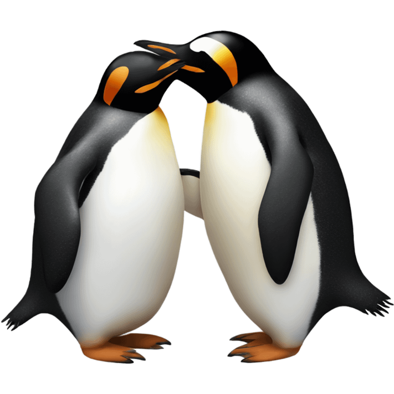 Penguin loving another penquin emoji