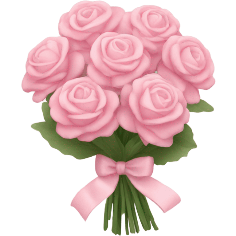 pastel pink flowers bouquet bow  emoji