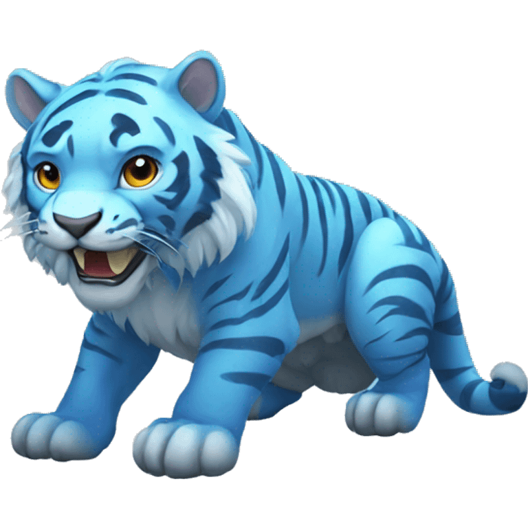 Spectral tiger blue emoji