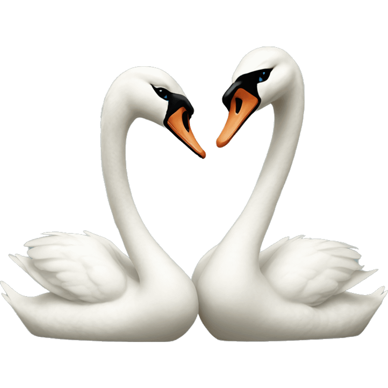 Two swans emoji