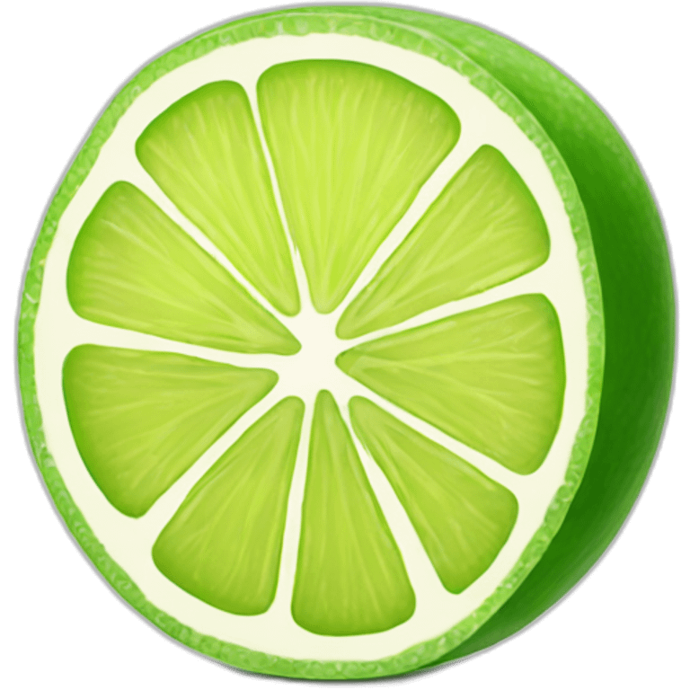 glass green lemon slice emoji