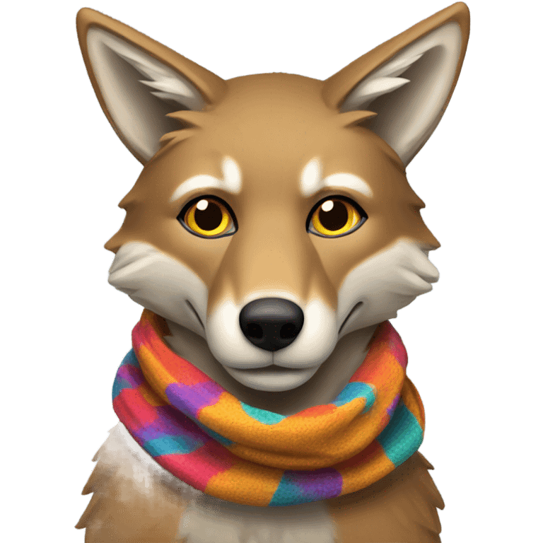 coyote with scarf emoji