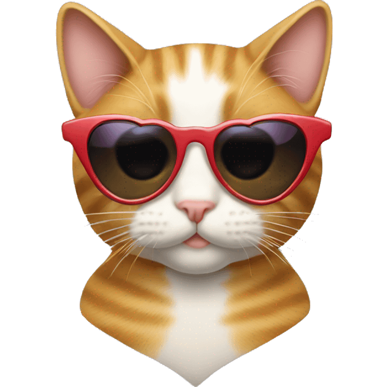 Cat with heart sunglass emoji