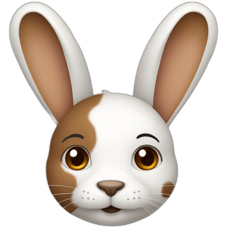 Lapin blanc et marron emoji