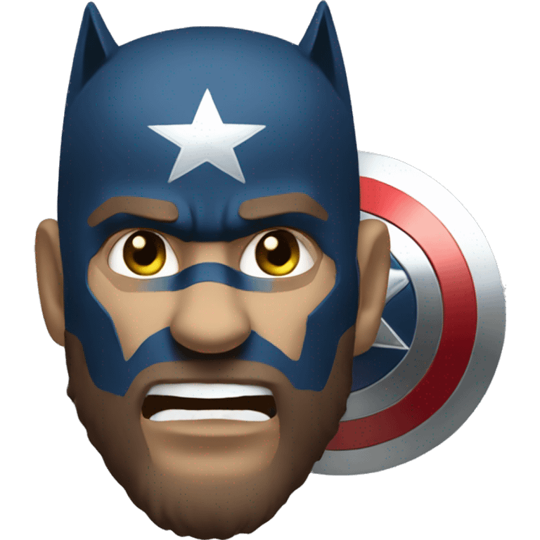 A werewolf looking captain america emoji