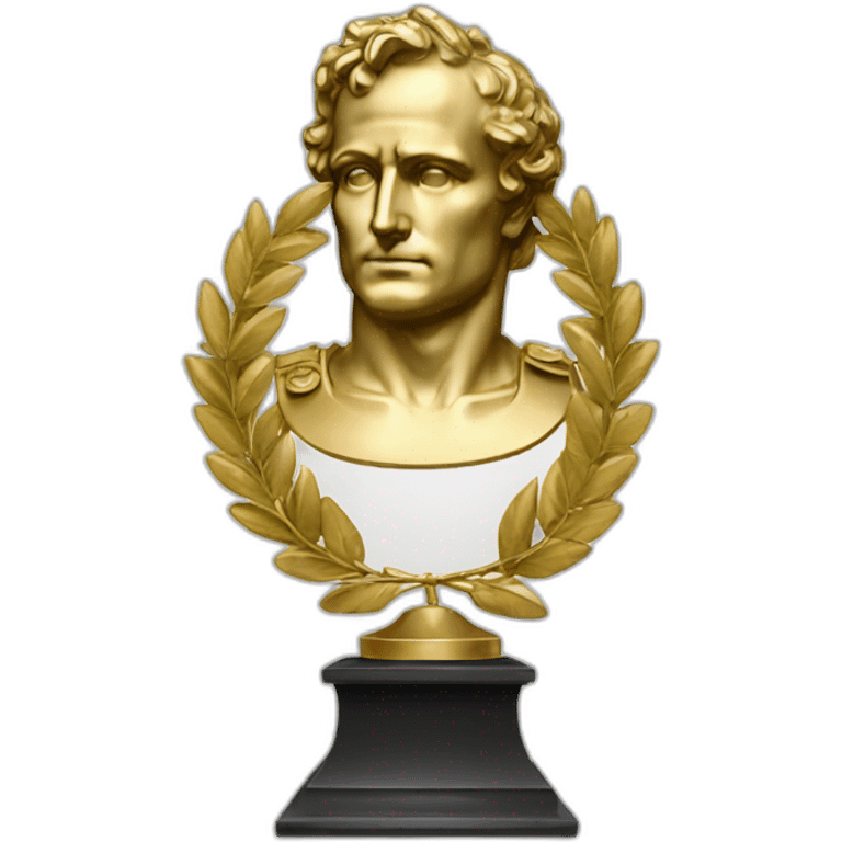 Laurel wreath napoleon golden statue emoji