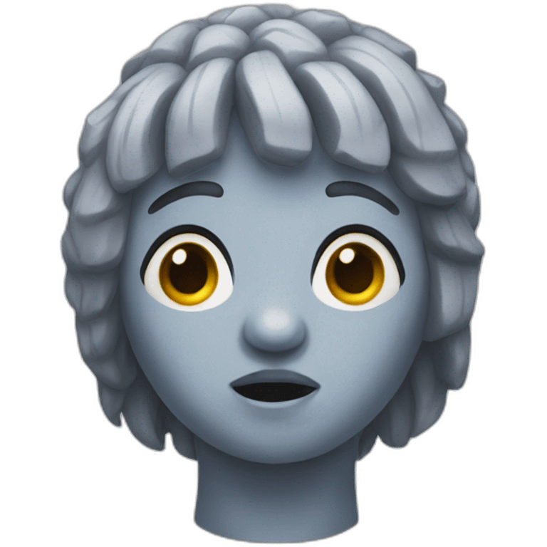 Asian weeping angel emoji