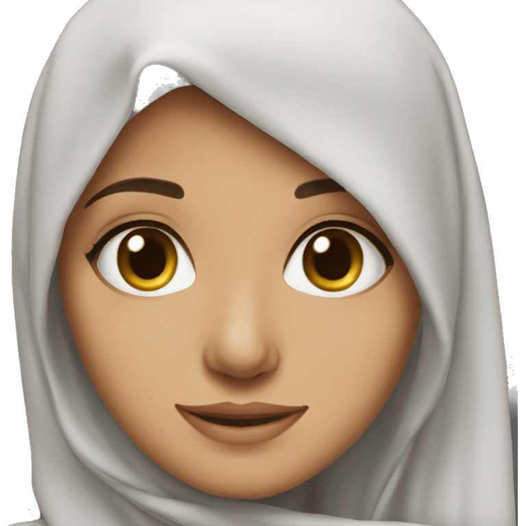 pretty arab girl no hijab emoji