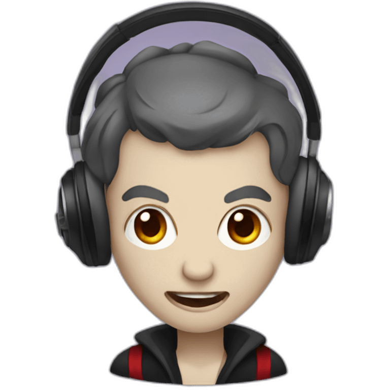 vampire in headphones emoji