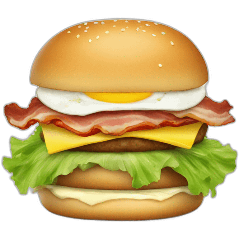 Bacon lettuce egg burger emoji