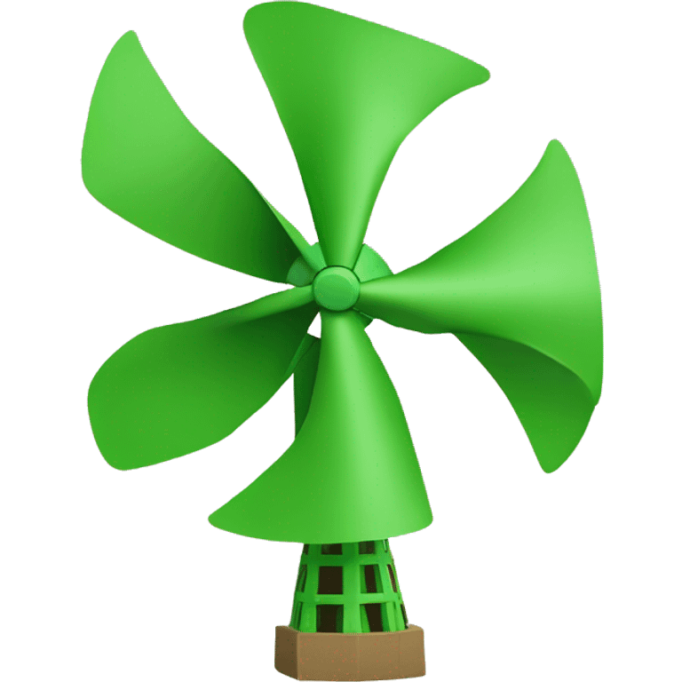 Please create a green windmill, childrenn's toy emoji