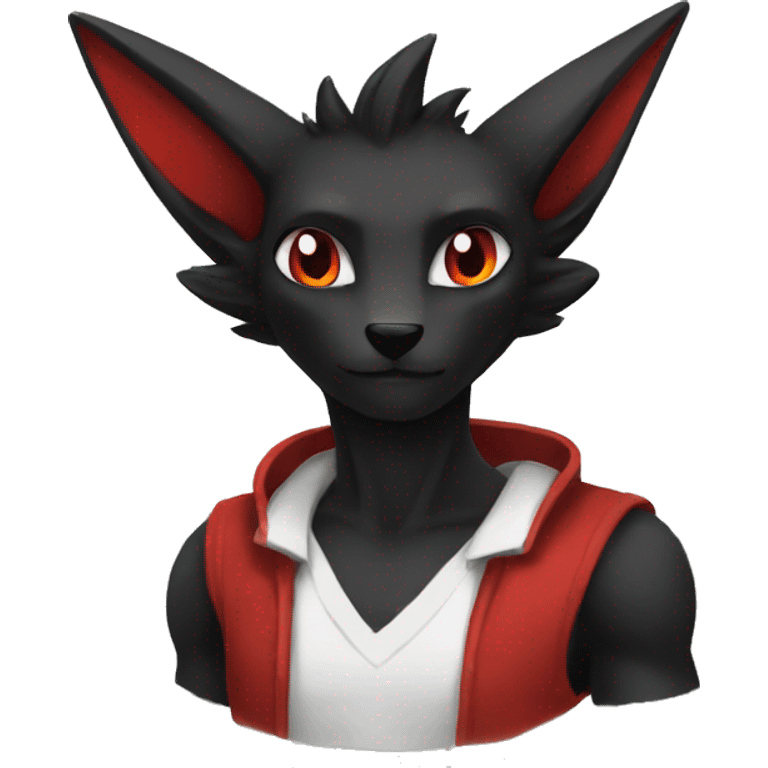 Black and Red Anthro Fakémon emoji