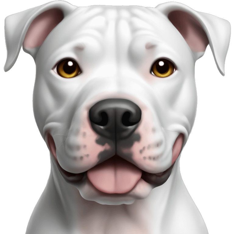 American pitbull terrier black and white emoji