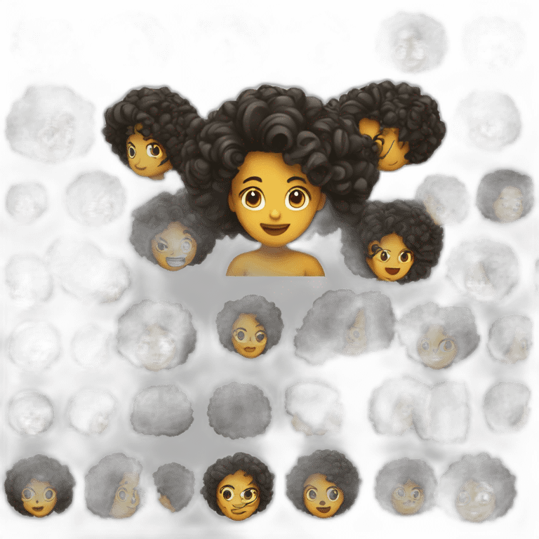 Mujer pelo rizado emoji