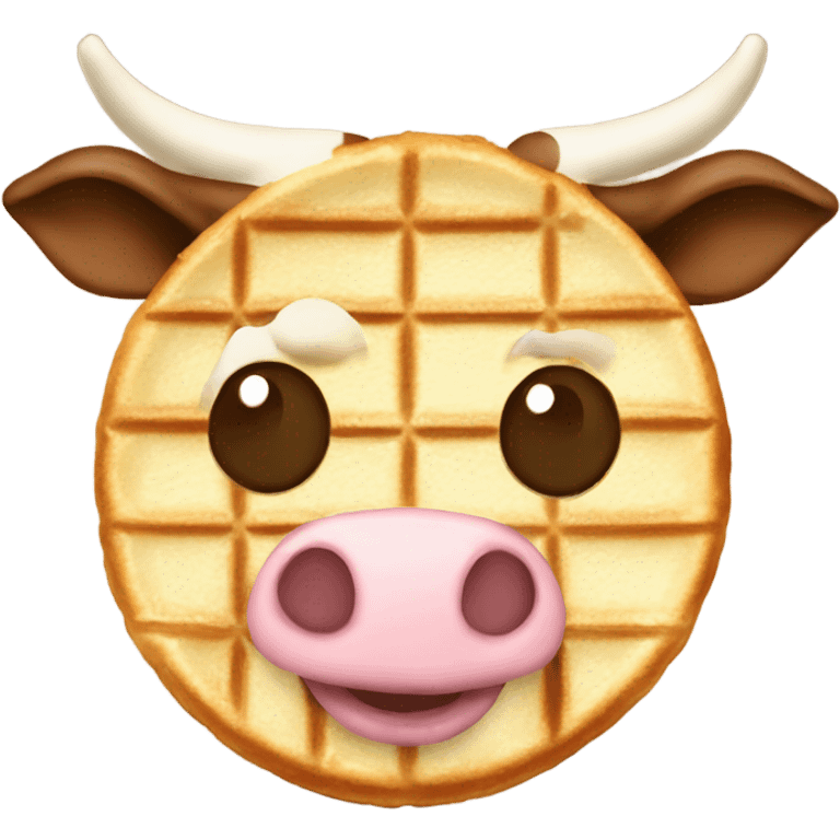 cow shaped waffle emoji