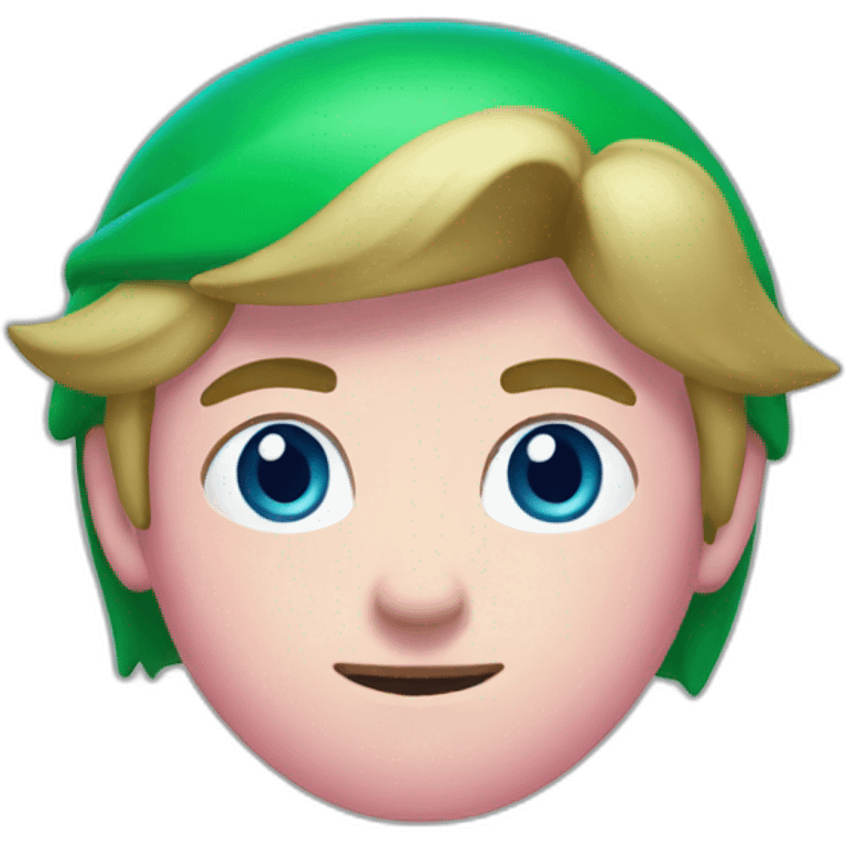 link in blue pink and green emoji