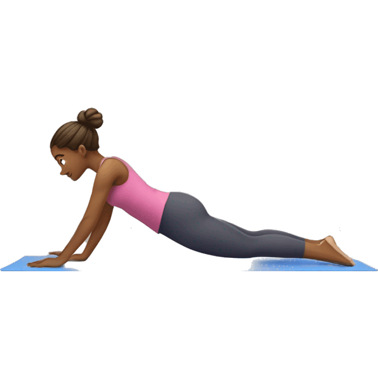 Girl on mat doing Pilates  emoji