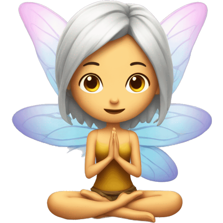 beautiful fairy meditating emoji