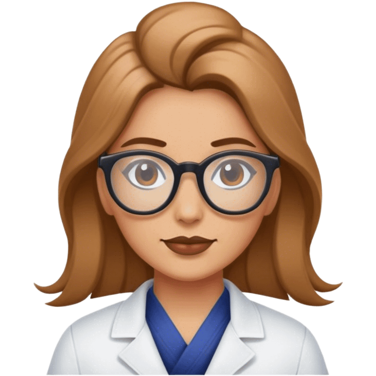 Female barber long hair and glasses  emoji