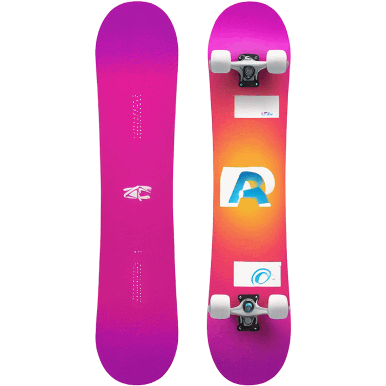 pink snowboard sideways  emoji