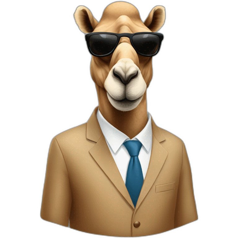 camel businessman cool sunglasses emoji