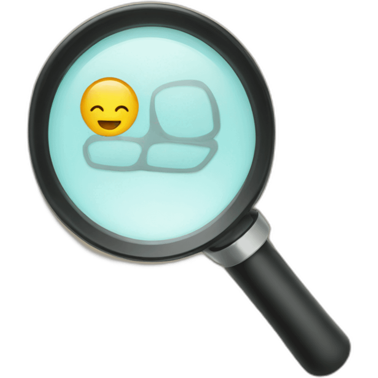 Magnifying Glass over letters emoji