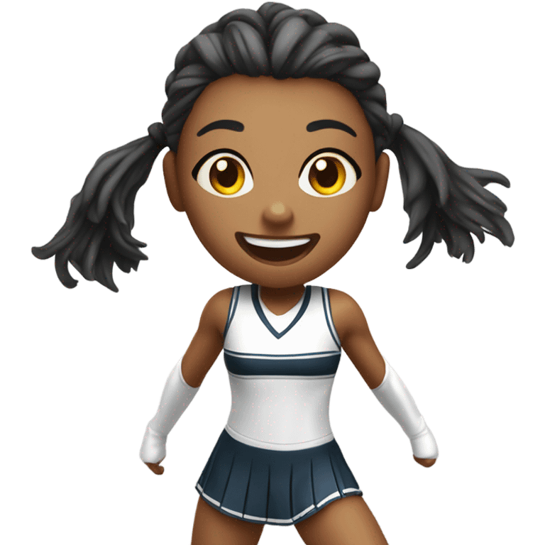 Jumping-white-Cheerleader-pigtails  emoji