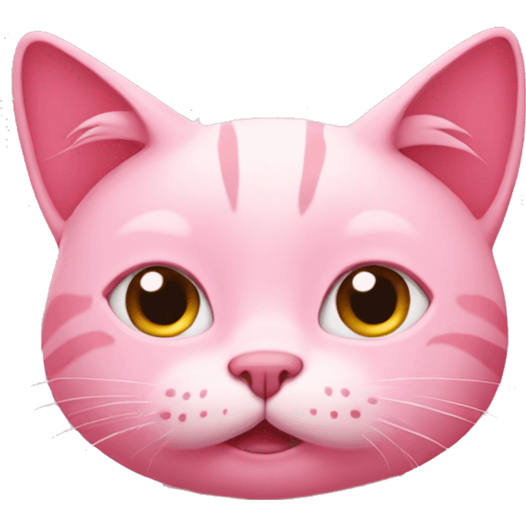 pink cat is waiting with tears on eyes emoji