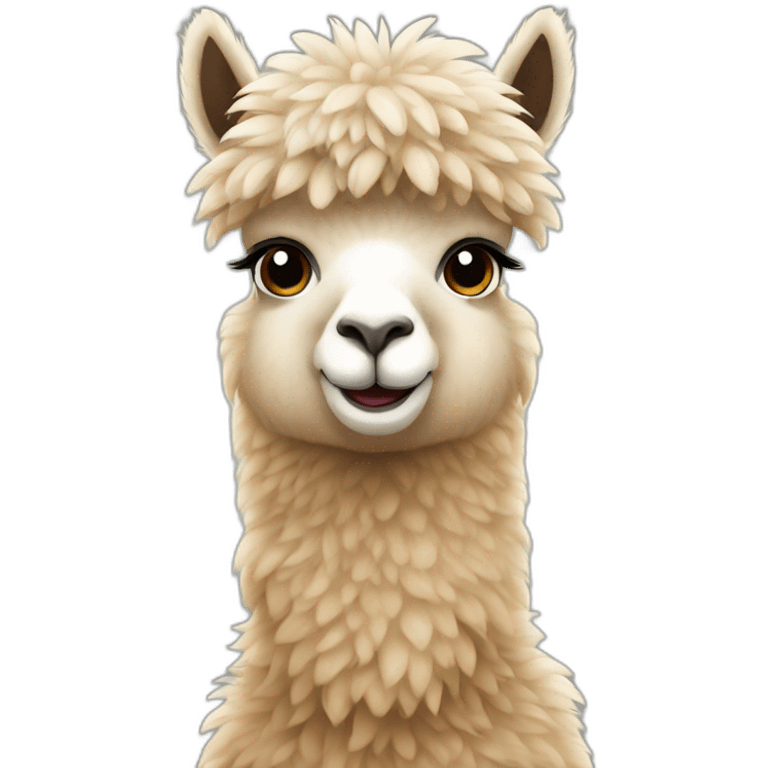 Cute alpaca emoji