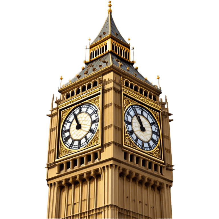 Cinematic Realistic Big Ben Landmark Emoji, showcasing the historic clock tower in exquisite detail rendered with dynamic lighting and rich textures that highlight its timeless grandeur. emoji