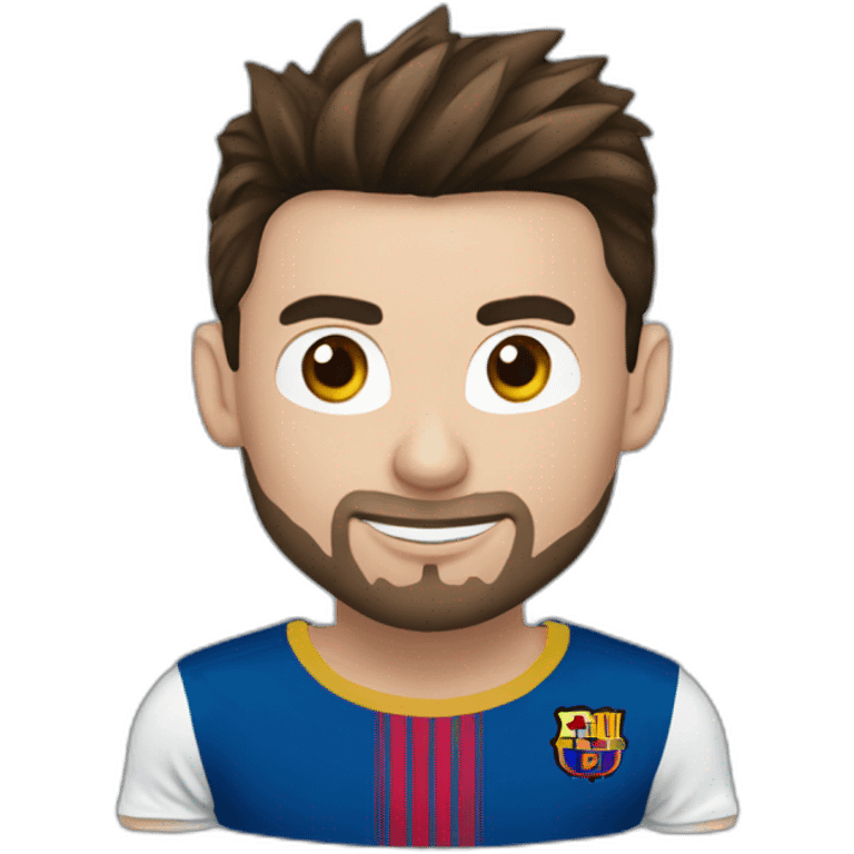 Messi et Ronaldo qui s’enmbrasse emoji