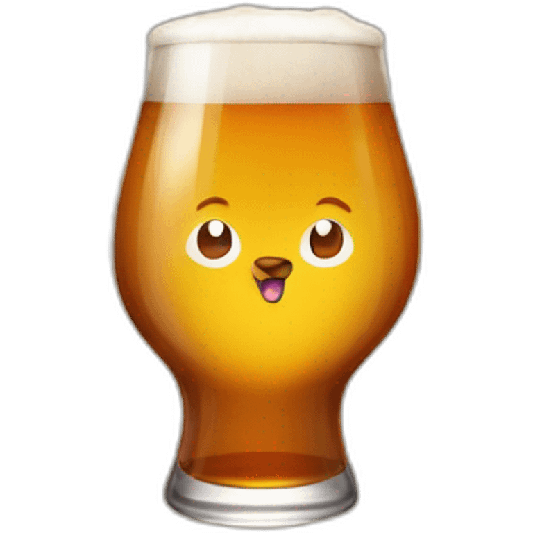 Chat roux avec une bière emoji