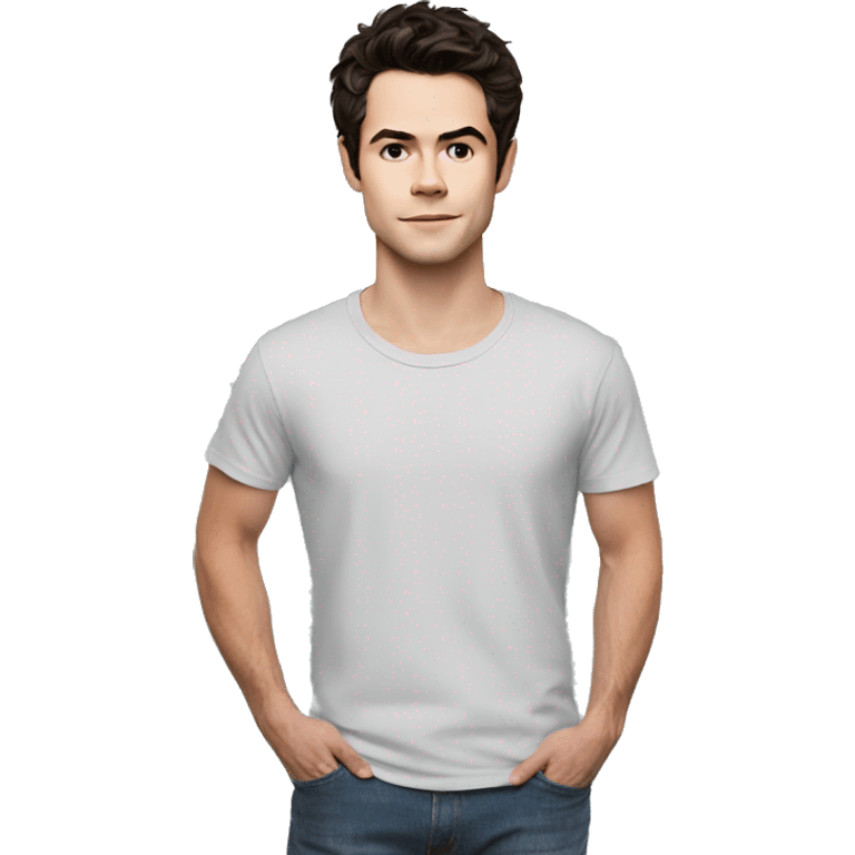 realistic Dylan O'Brien wearing tee emoji