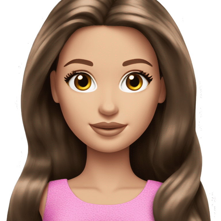 Beautiful Barbie brunette fair skin emoji