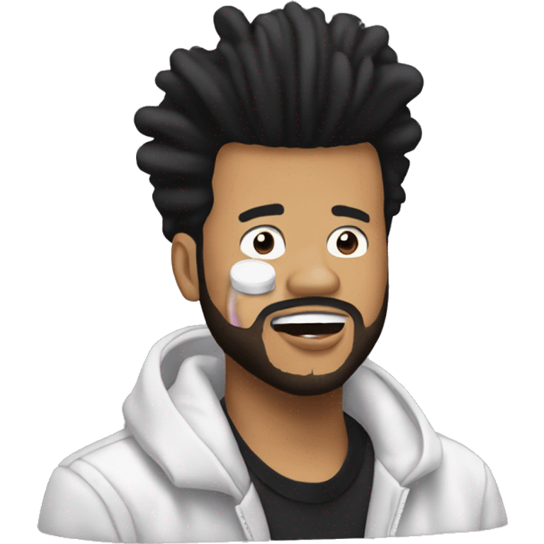 The Weeknd taking pills emoji