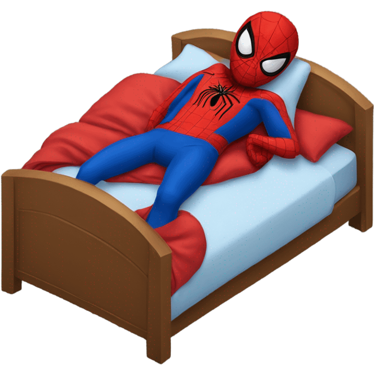 Mr spider man sleeping in brd emoji