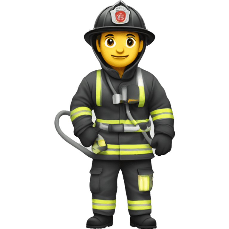 fire fighter, whole body, holding a hose emoji