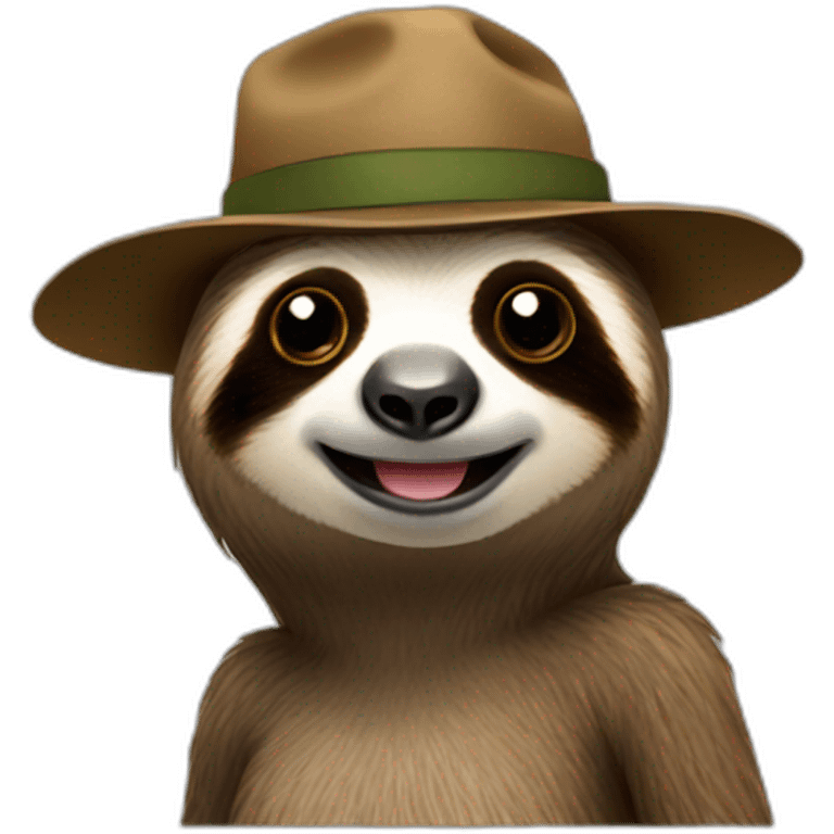 Sloth with bass pro hat emoji