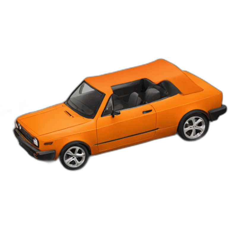 Golf cabriolet orange emoji