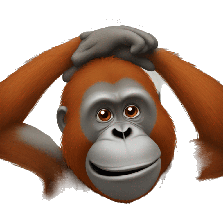 Orangutan nodding his head yes emoji