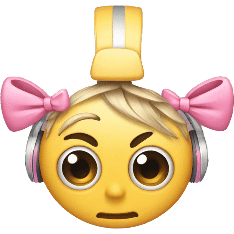 headphones with bows emoji