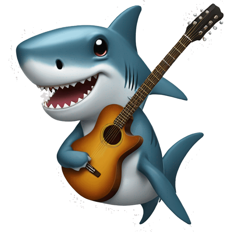 shark with guitar emoji