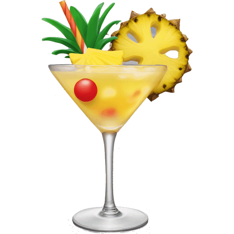 Cocktail with ginger and washer pineapple  emoji