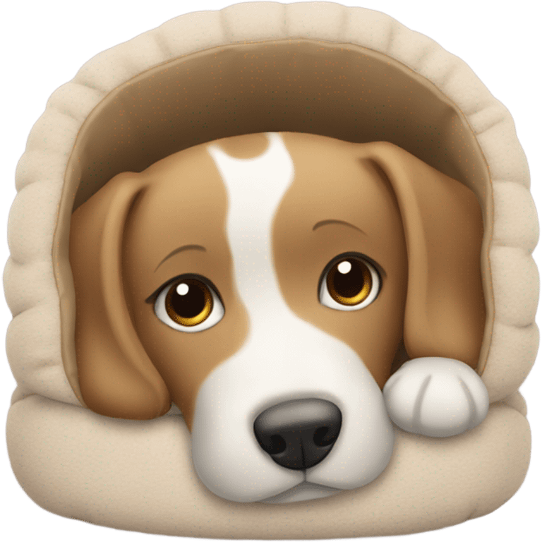 Dog in a dog bed  emoji