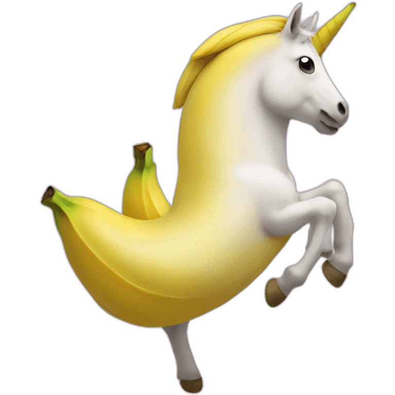 Banana with a unicorn emoji