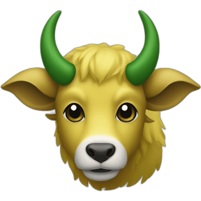 green and gold tamaraw emoji