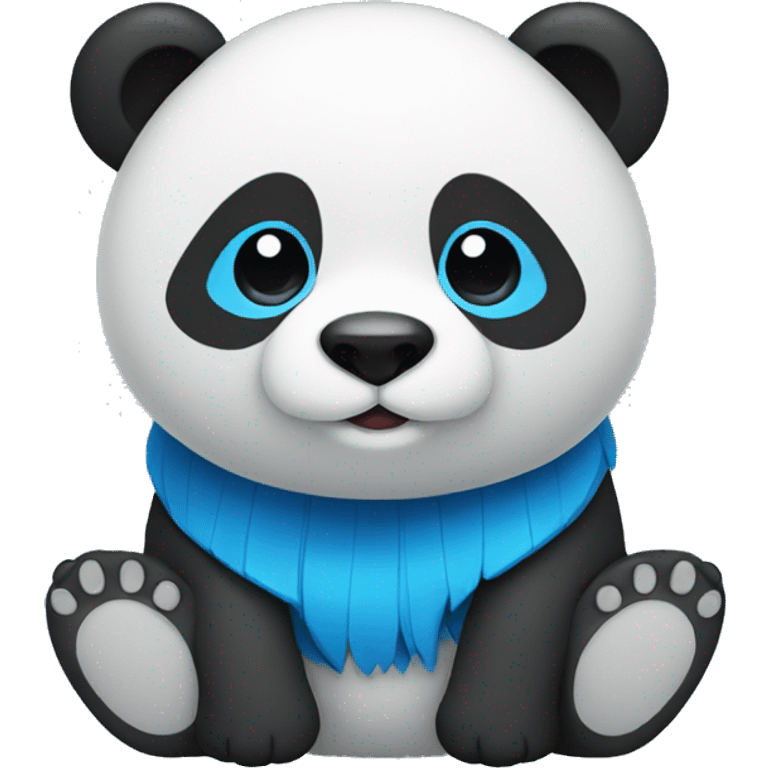 blue color panda emoji